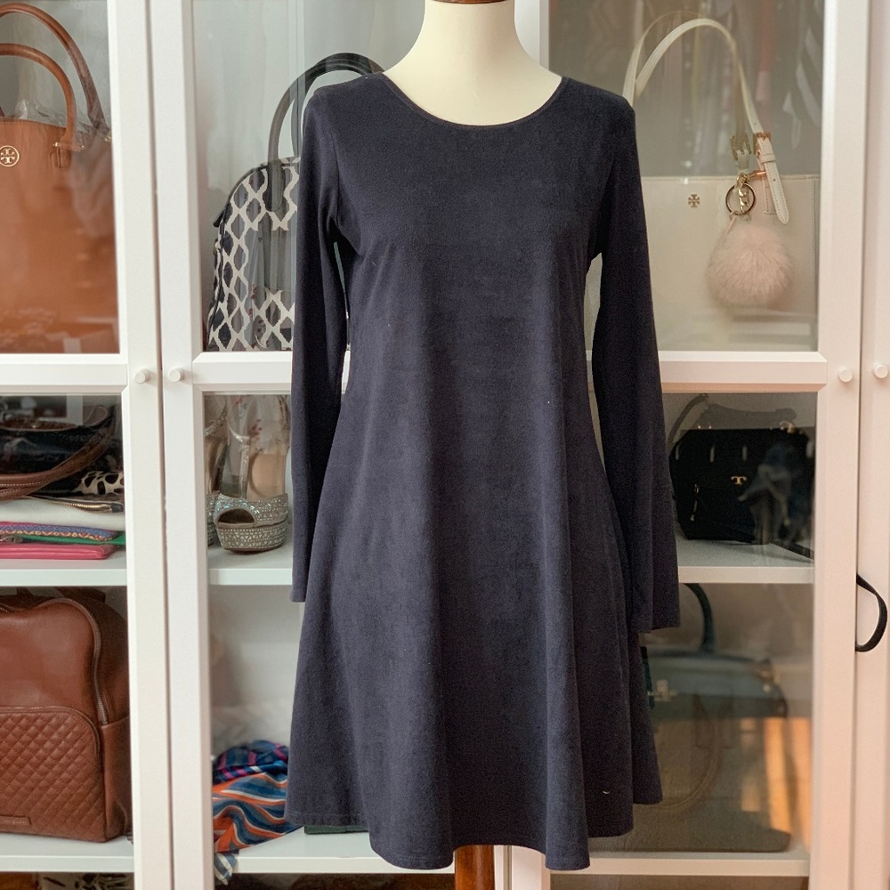 LIKE NEW Fab'rik Black Suede Dress